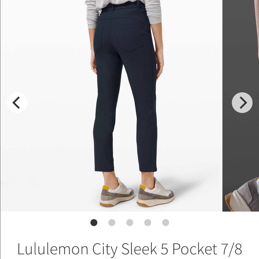 Lulu lemon city sleek 7/8 pants in true navy